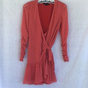 All Saints Chiffon Wrap Mini Dress size XS